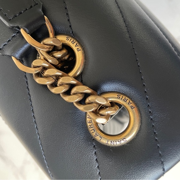 ❌SOLD❌ New Saint Laurent YSL Loulou Medium Leather Handbag Black Gold Hardware - Picture 9 of 16